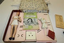 Fashiondol by Latexture Products No 702 includes Simplicity Sewing Book for Fashiondol, 4 Simplicity Patterns for 15" Fashiondo in original box  $450 