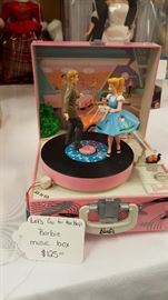"Let's Go To the Hop" Barbie Music box $125