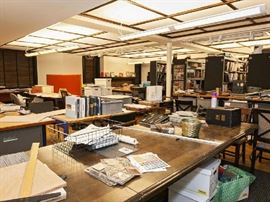 Burroughs Heavy Duty Industrial Shelving (Rivet Span has Double Rivets on Side Rails and Front Rails with 6-3/4” Particle Board Shelving):(1) 12 x 36, (1) 12 x 42, (6) 12 x 48, (1) 18 x 42, (4) 18 x 48,
(1) 24 x 42, (13) 24 x 48
