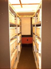 Burroughs Heavy Duty Industrial Shelving (Rivet Span has Double Rivets on Side Rails and Front Rails with 6-3/4” Particle Board Shelving):
(1) 12 x 36		
(1) 12 x 42		
(6) 12 x 48		
(1) 18 x 42
(4) 18 x 48
(1) 24 x 42
(13) 24 x 48
