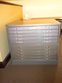 Lateral Files:
(1) 5 Drawer Stacked Lateral File 42”W x 66-1/2”H
(1) 4 Drawer Stacked Lateral File 42”W
(1) 2 Drawer Lateral File with Rounded Corners 42”W
(1) 2 Drawer Lateral File 42”W
(1) 2 Drawer Lateral File 30”W
Combination Flip/Slide Out with Drawers:
(2) 3 Drawer Lateral Files 42”W with 2 Flip Up Door Cabinets Above
(1) No Drawers 42”W with 5 Flip Up Door Cabinets Above
