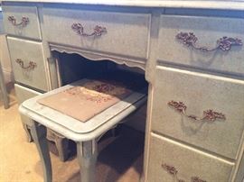 French Provincial Desk Detail