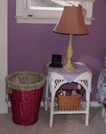 Wicker End Table