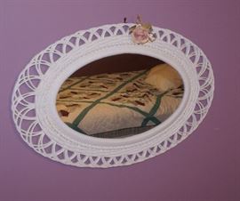 Oval Wicker Wall Mirror