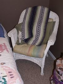 1 of 3 Matching Wicker Chairs