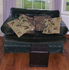 Green Fabric Love Seat