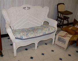 Wicker Bench Matches Wicker Chairs