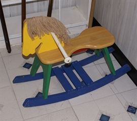 Child's Wooden Rocking Pony