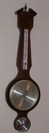 Hanging Barometer Thermometer Wall Clock