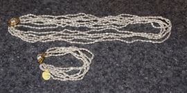 Seed Pearl Necklace & Bracelet