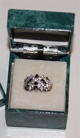 Suzanne Summers B&W Crystal Ring