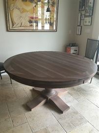 60" Round Table from Restoration Hardware in Grey Acacia