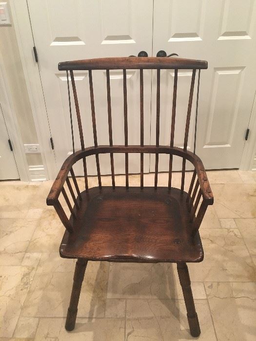 Antique Desk Chair (Sold with Antique French Henri II Plat Desk)