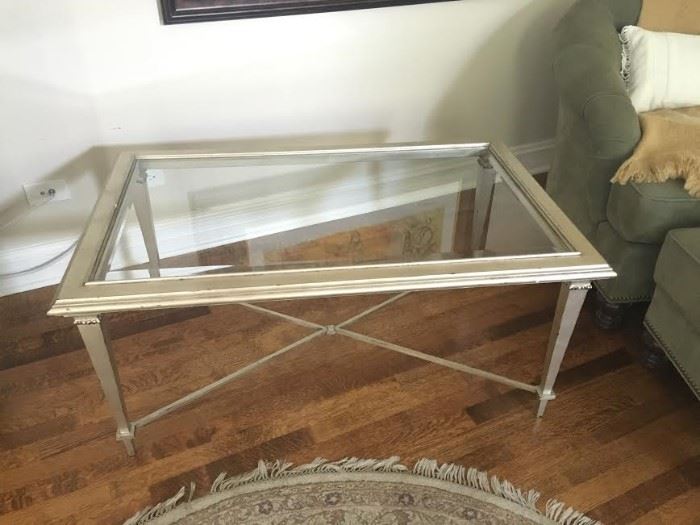 Silver Leaf Cocktail Table