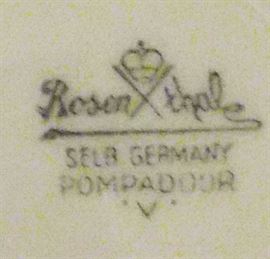 ROSENTHAL POMPADOUR SERVICE FOR 12 APPROX. 99 PIECES- VERY DESIRABLE AND HARD TO FIND
