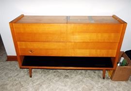 GRUNDIG MID CENTURY RADIO AND STEREO IN CABINET