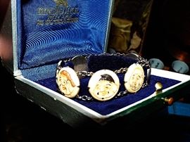 ANTIQUE CARVED PRE-BAN IVORY WITH PAINTING FROM JAPAN