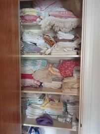 Lots of linens 