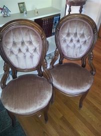 Victorian parlor chairs