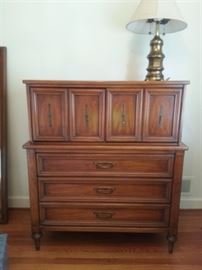 Mid-century modern chest on chest by White Furniture