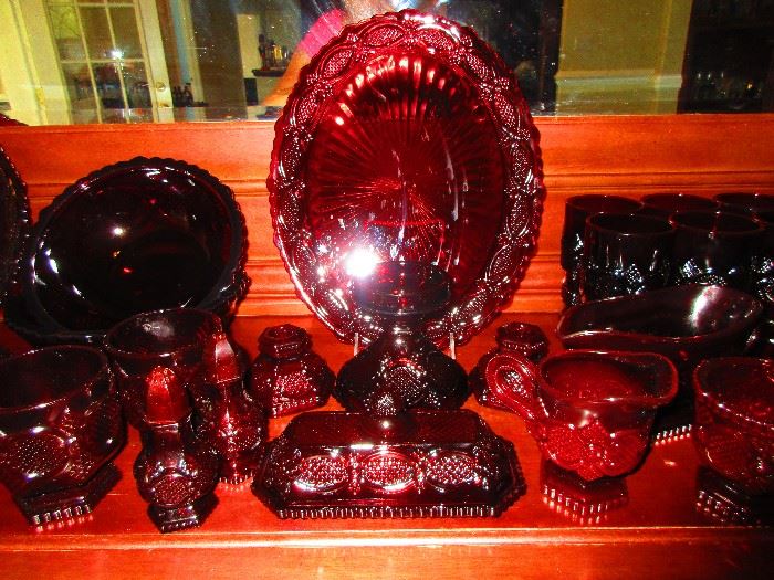 Avon Cape Cod ruby glass collection 2