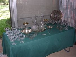 Crystal and Silver - Many sterling pieces