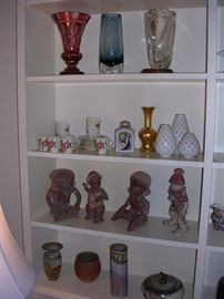 More Pottery and Collectible Glass. Demitasse set is Lenox.