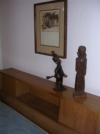 Wooden Figurines. Dixie double bookcase bed.