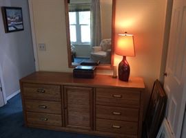 Nice Oak Dresser & Mirror