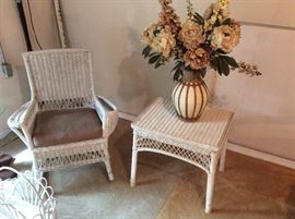 Wicker Chair & Table