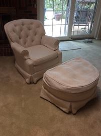 White Chair & ottoman