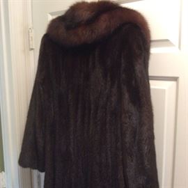 Back of full length Fur coat 