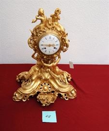 LATE 19TH CENTURY BRONZE DOR'E FRENCH CLOCK BY BALTAZARD
