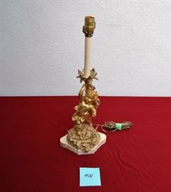 BRONZE DOR'E CHERUB LAMP