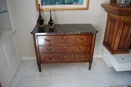 HENREDON MARBLE TOP CHEST