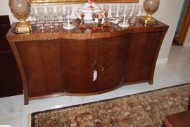DESIGN CENTER ZEBRA WOOD BUFFET SERVER