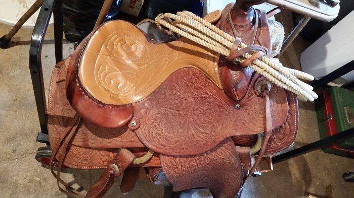 Amazing Carved Leather Saddle by Saddle Kings of Texas