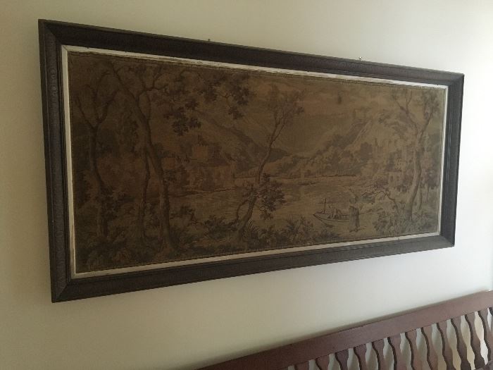 Beautiful 19th century English Tapestry, over 7 feet long, amazing artistry. Rare piece in this size!!