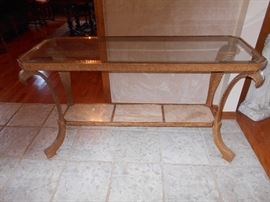 Burnished Metal Sofa Table