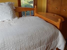 Day Bed has a drop shelf/tray at each end