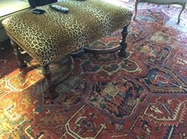 leopard vintage tall ottoman/table..this is spectacular