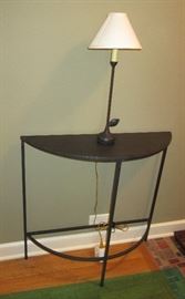 IRON 1/2 ROUND TABLE / IRON LAMP