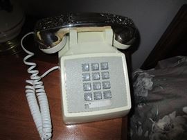 VINTAGE PHONE WITH SILVER COVER