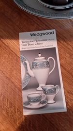 WEDGWOOD / TURQUOISE FLORENTINE BONE CHINA
