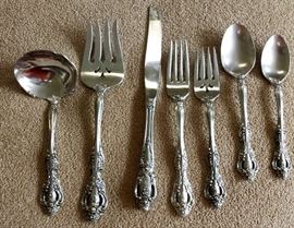 dining room, Asian screen, silver plate