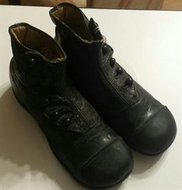 1800's Victorian leather children's shoes