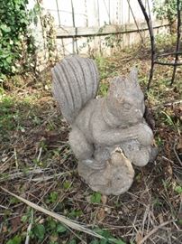 Concrete Squirrel Statue