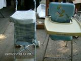 Fold-able Baby Stroller & Vintage Hi-Chair