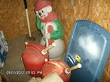Gas Cans & Frosty the Snow Man