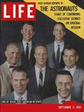 Life Magazine Sept.14th, 1959 "The Astronauts" 7-astronauts selected for the early Mercury space program, before the first launch. Includes story of the Astronauts and their wives. The first seven astronauts in the United States were part of the Mercury program. They are: 
Alan Shepard jr.
Virgil (Gus) Grissom
John Glenn jr.
Walter Schirra jr.
M. Scott Carpenter
Donald "Deke" Slayton
L. Gordon Cooper jr.